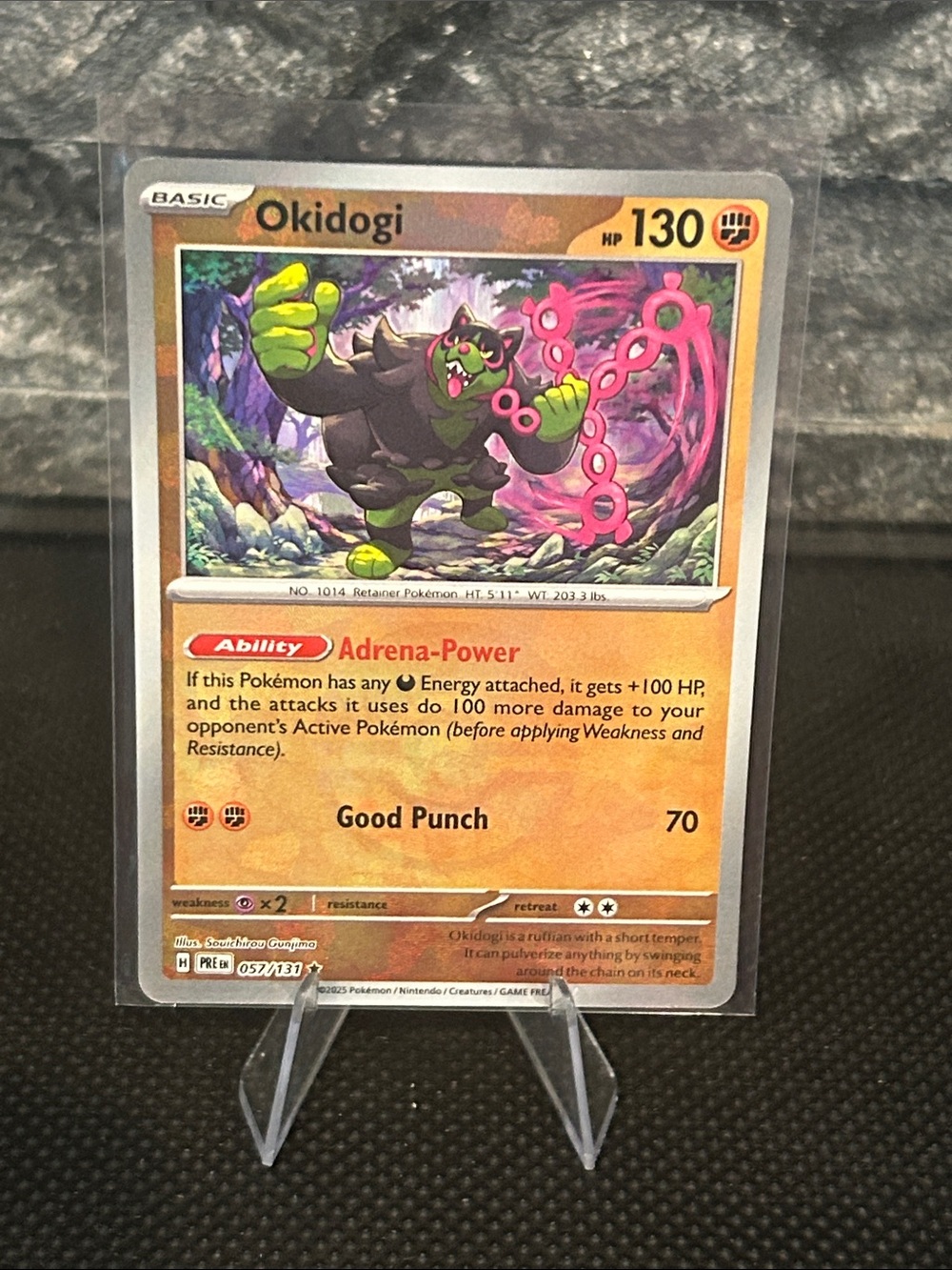 Pokemon Okidogi Pokeball 057/131 Holo from Prismatic Evolutions M/NM